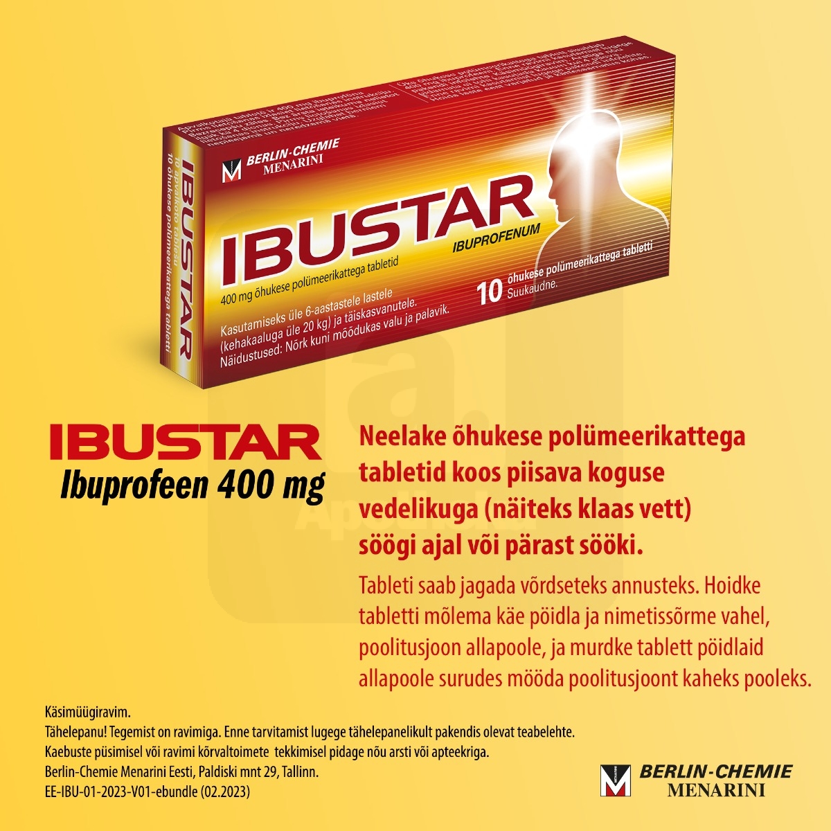 IBUSTAR TBL 400MG N30