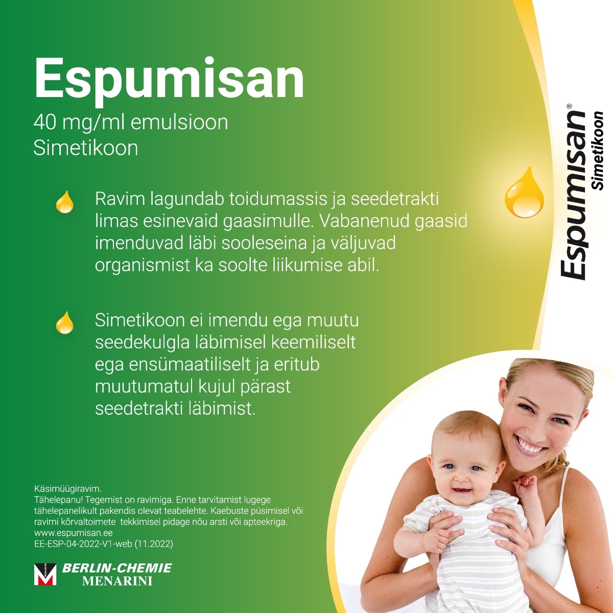 ESPUMISAN L EMULSIOON 40MG/ML 30ML