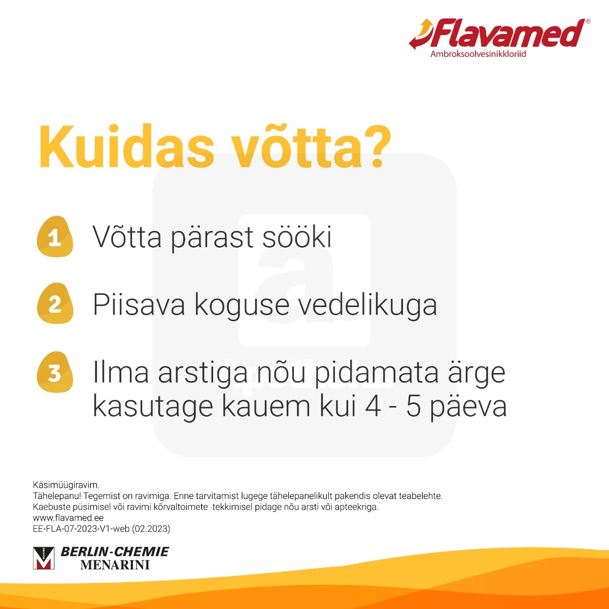 FLAVAMED 30MG TBL 30MG N20 - Изображение товара 5