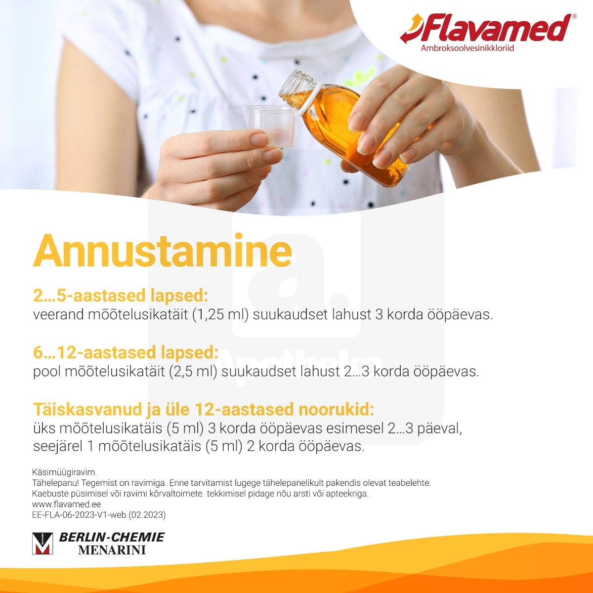 FLAVAMED FORTE SUUKAUDNE LAHUS 6MG/ML 100ML - Изображение товара 4