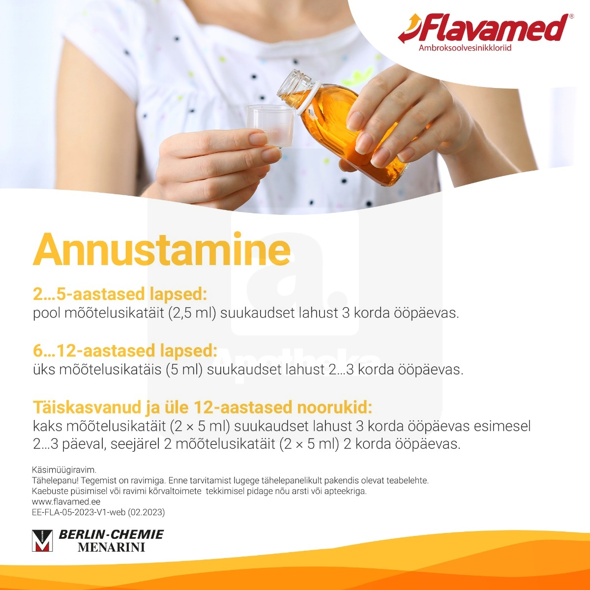 FLAVAMED VAARIKAS SUUKAUDNE LAHUS 3MG/ML 100ML - Изображение товара 4