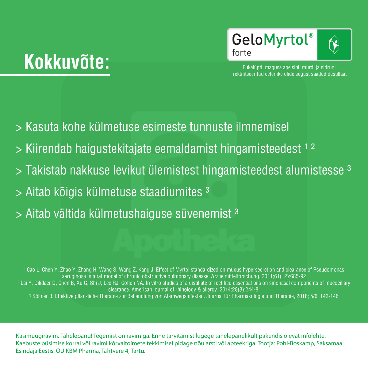 GELOMYRTOL FORTE GASTRORESIST KAPSEL 300MG N20 - Изображение товара 5