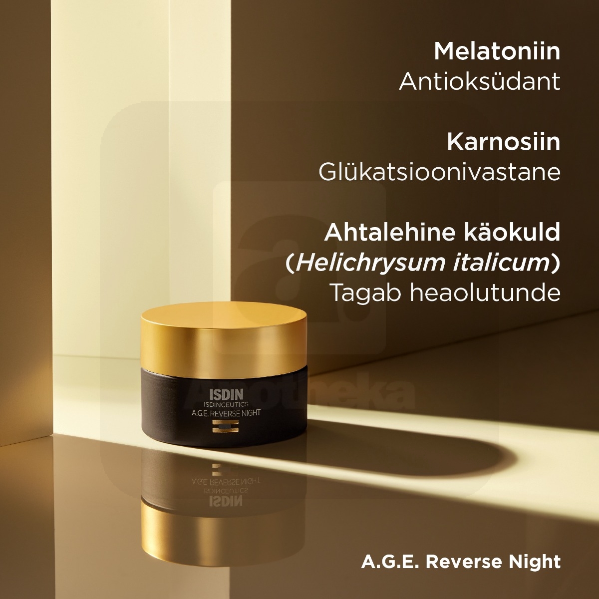 ISDIN A.G.E. REVERSE NIGHT ÖÖKREEM MELATONIINIGA 50ML - Изображение товара 2