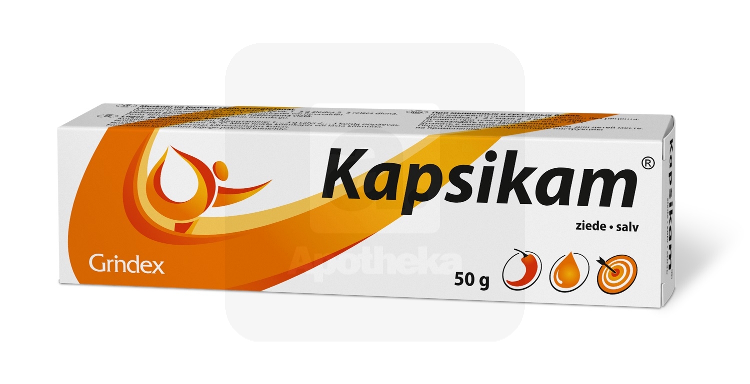 KAPSIKAM SALV 20MG+2MG+30MG+30MG+50MG/G 50G - Изображение товара 2
