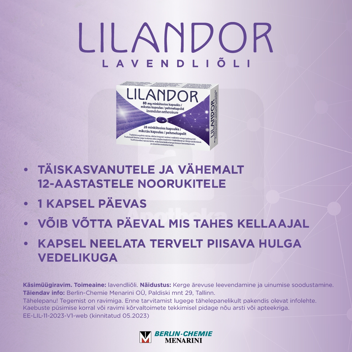 LILANDOR PEHMEKAPSEL 80MG N28 - Изображение товара 5