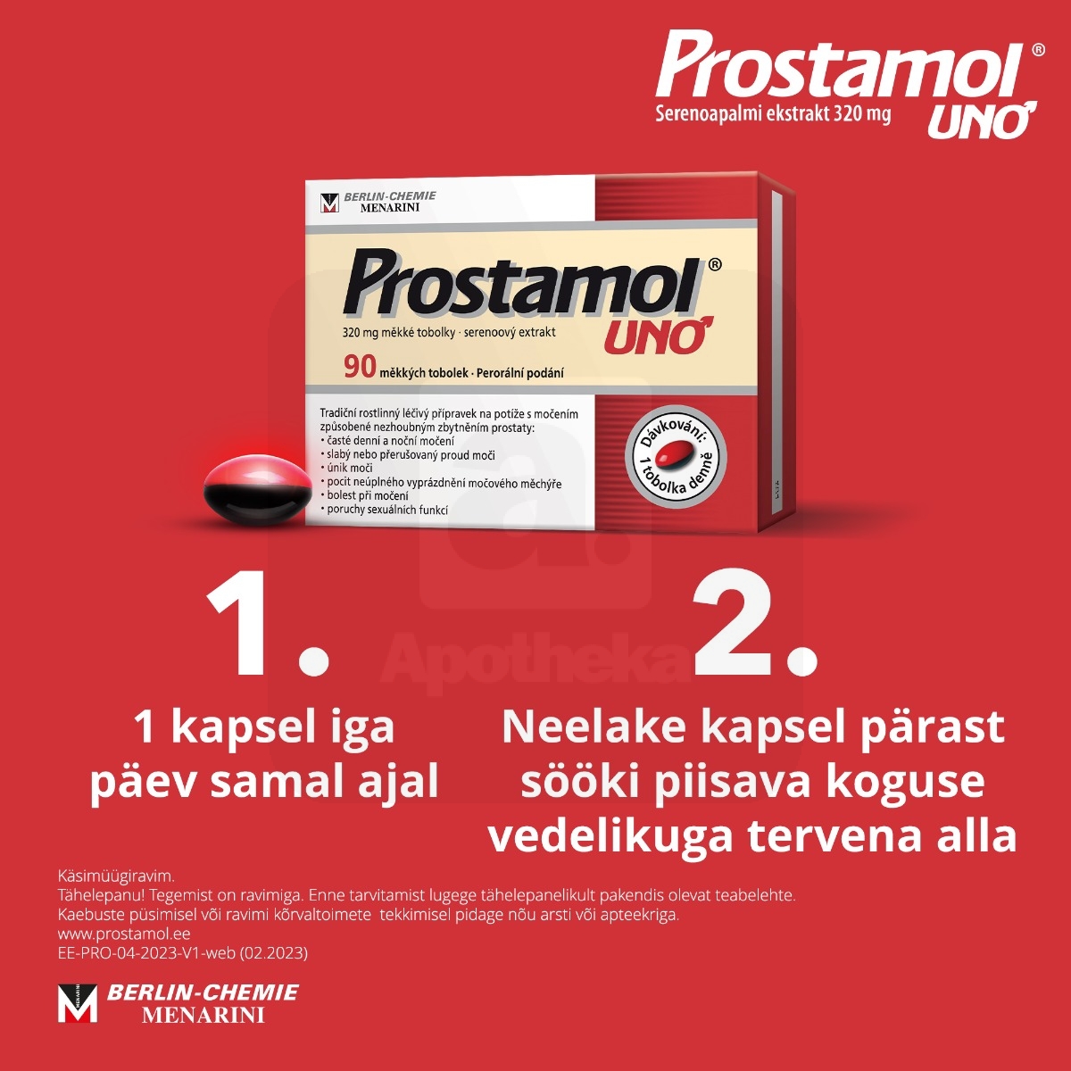 PROSTAMOL UNO PEHMEKAPSEL 320MG N60 - Изображение товара 3