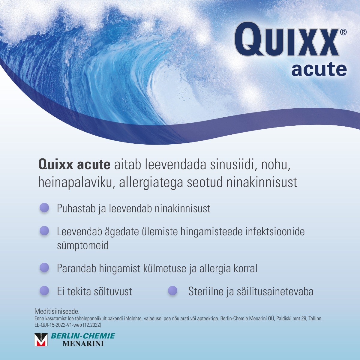 QUIXX ACUTE NASAL SPRAY 100ML - Изображение товара 5
