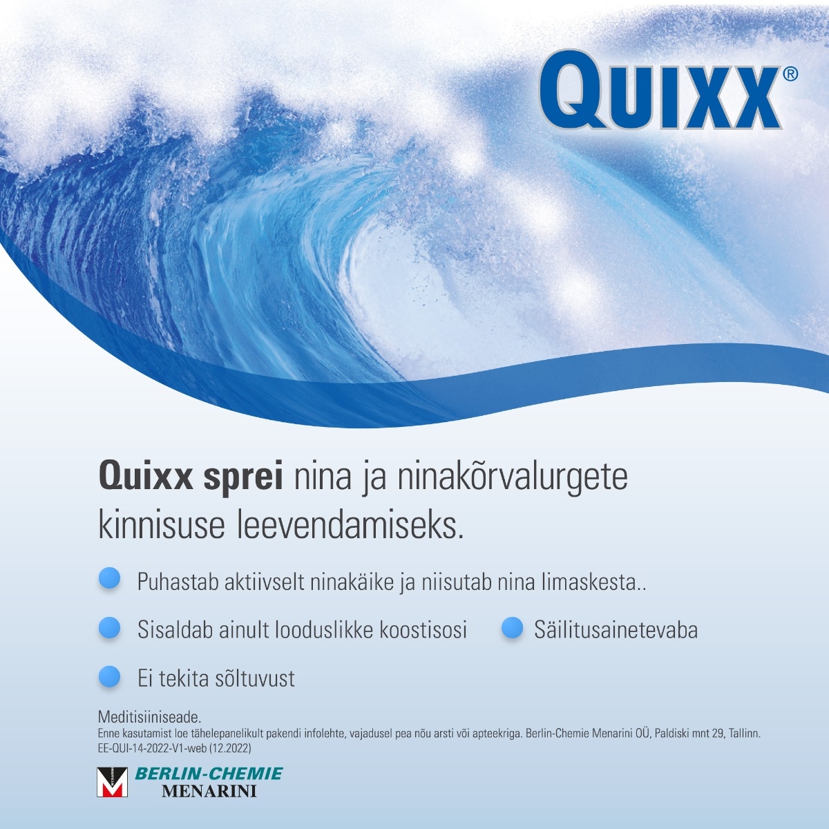 QUIXX NASAL SPRAY 30ML HÜPERTOONILINE - Изображение товара 5