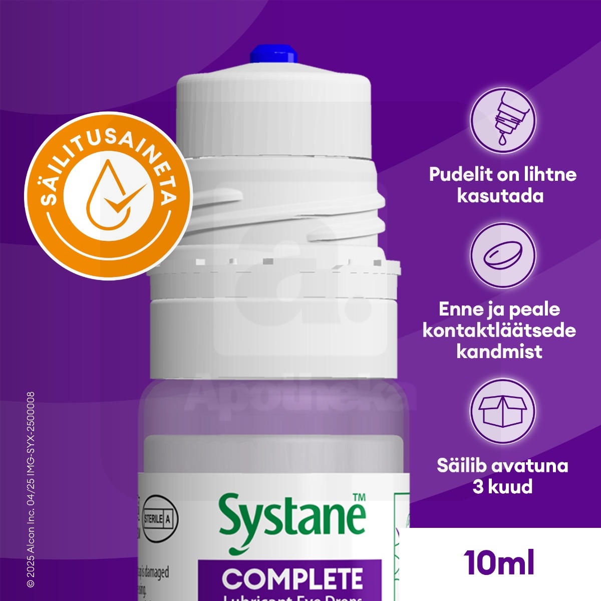 SYSTANE COMPLETE NIISUTAVAD SILMATILGAD SÄILITUSAINETA 10ML - Изображение товара 2
