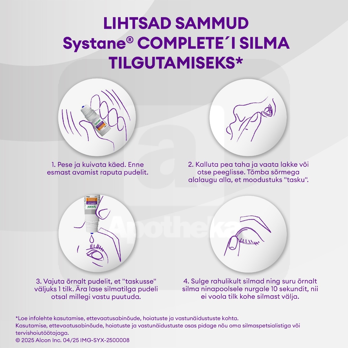 SYSTANE COMPLETE NIISUTAVAD SILMATILGAD SÄILITUSAINETA 10ML - Изображение товара 8