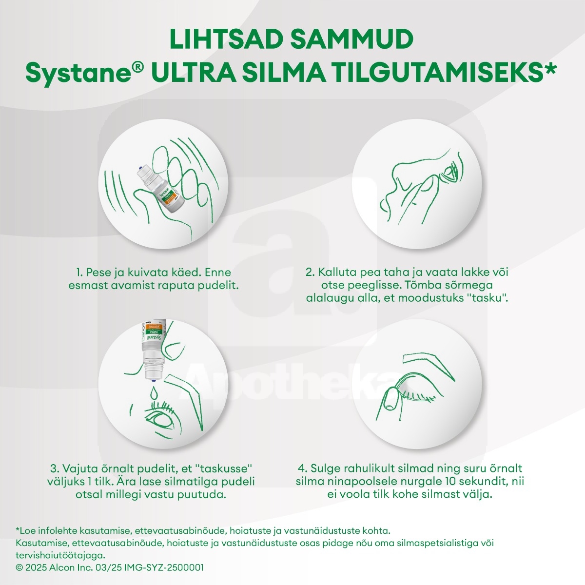 SYSTANE ULTRA NIISUTAVAD SÄILITUSAINETA SILMATILGAD 10ML - Изображение товара 6