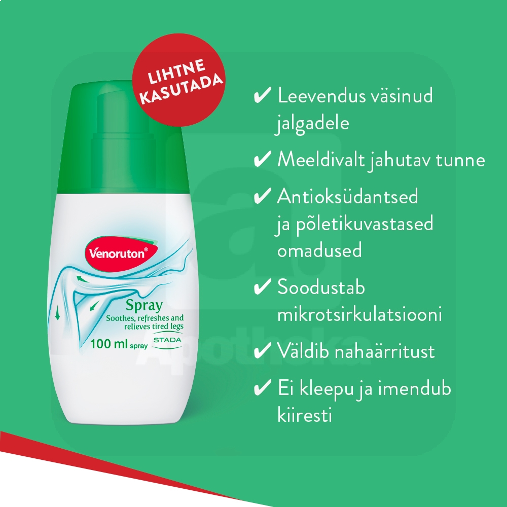 VENORUTON SPREI VÄSINUD JALGADELE 100ML - Изображение товара 3