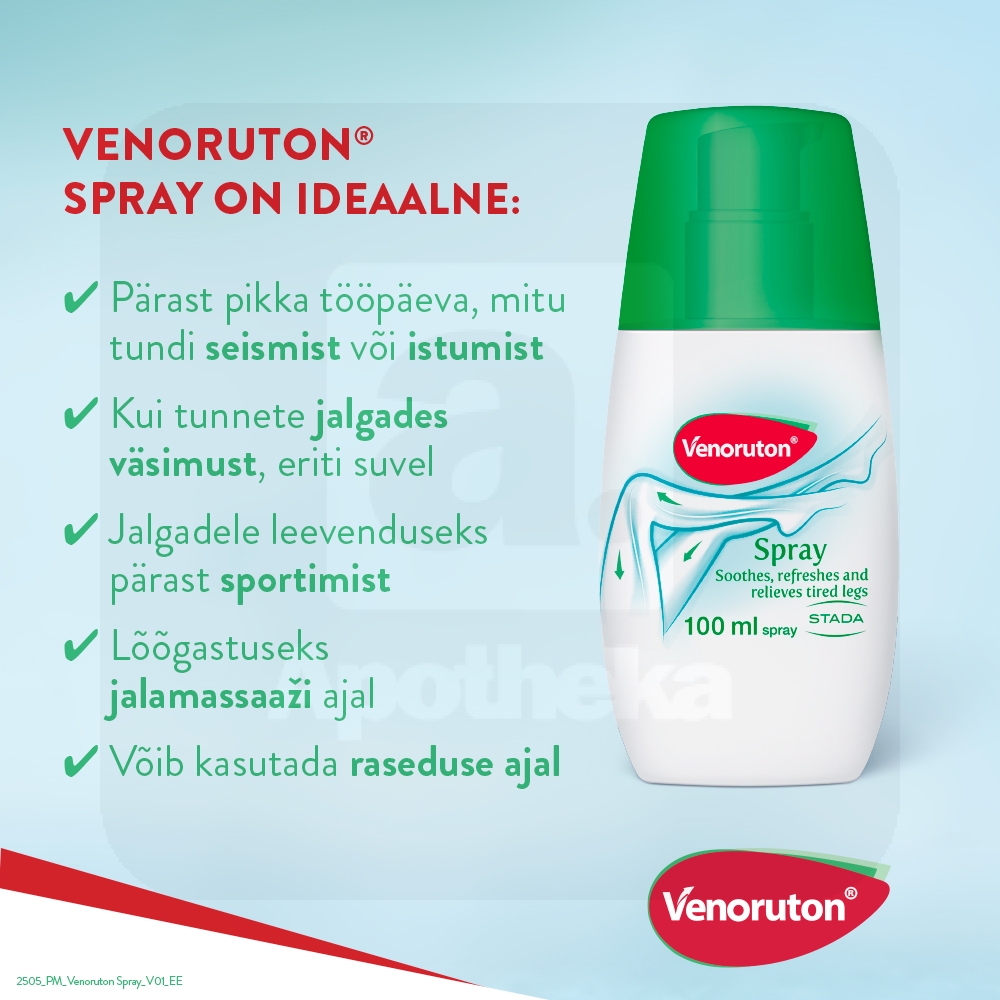 VENORUTON SPREI VÄSINUD JALGADELE 100ML - Изображение товара 4